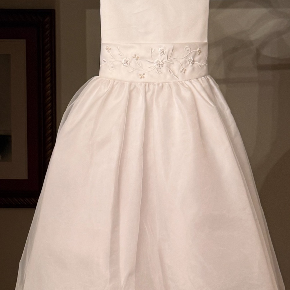 Tip Top Kids Ivory Communion Floral Dress